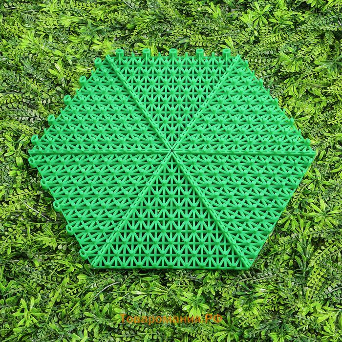 Мобильная садовая плитка-коврик, d = 30 см, резина, «Узор»