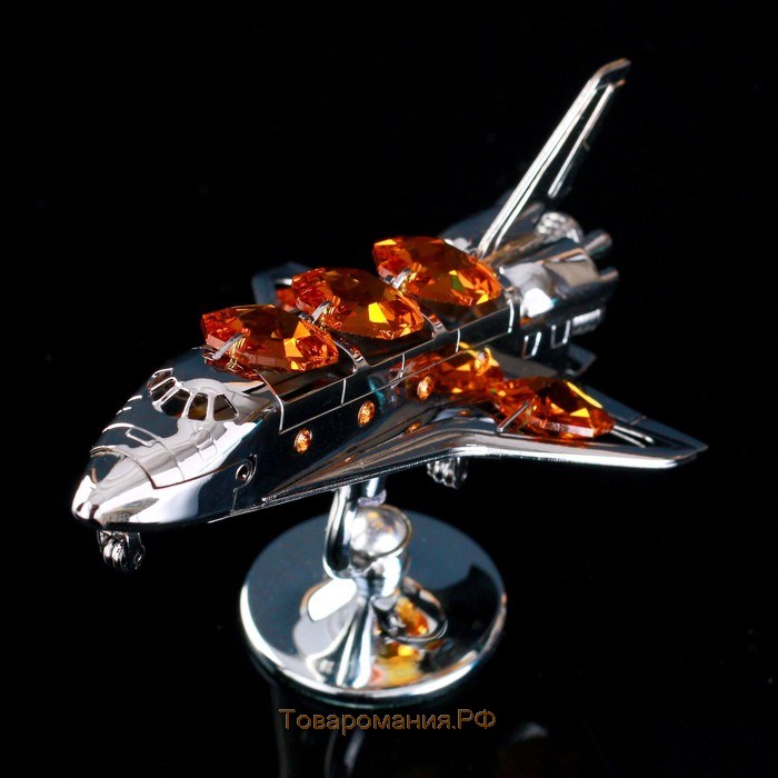Сувенир с кристаллами Swarovski "Космический корабль" 9,7х6,6 см