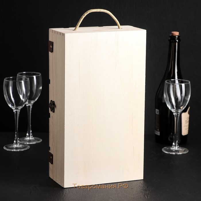 Ящик для хранения вина «Мускаде», 35×20 см, на 2 бутылки