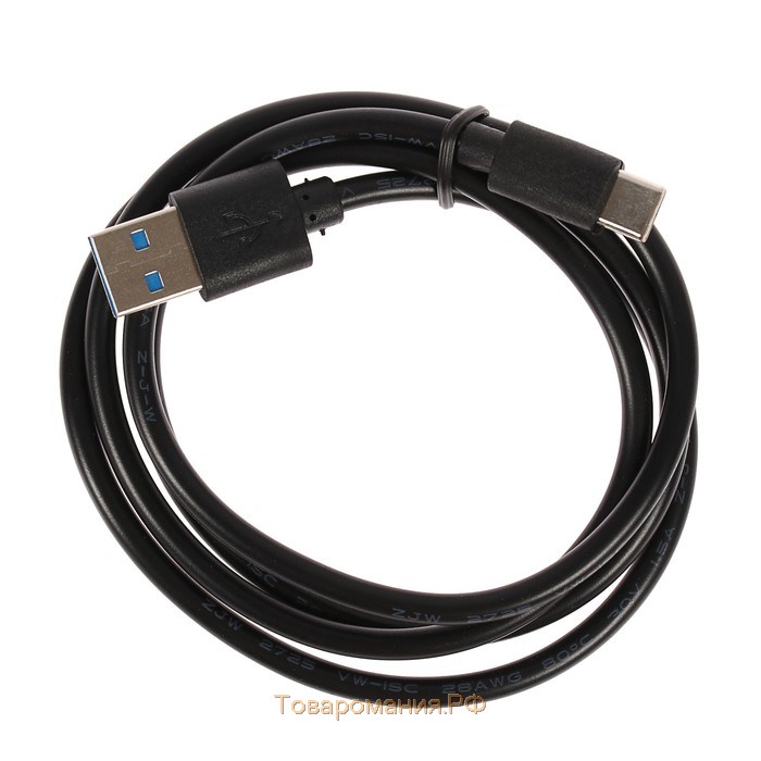 Кабель Luazon, Type-C - USB, 1 А, 1 м, чёрный