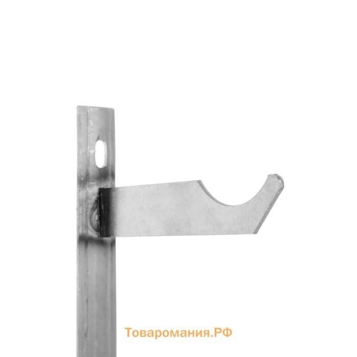 Кронштейн для чугунных радиаторов, двойной на планке, межосевое расстояние 500 мм