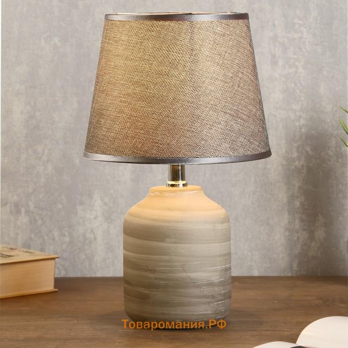 Лампа настольная «Кредо» 1×40 Вт E14 серый 20×20×34 см RISALUX