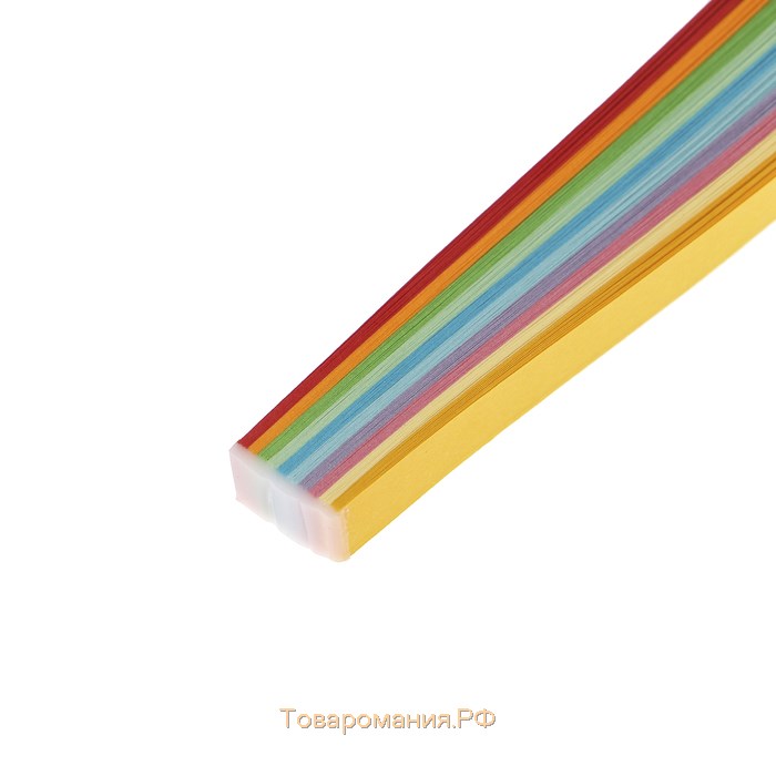 Бумага для квиллинга "Радуга", 10 цветов, (набор 100 шт) 7 мм х 300 мм, 80 г/м2