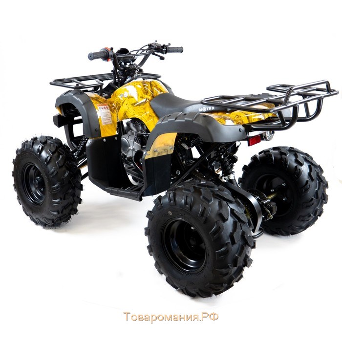 Квадроцикл бензиновый MOTAX ATV Grizlik Super LUX 125 cc NEW, желтый камуфляж, электростартер, родительский контроль