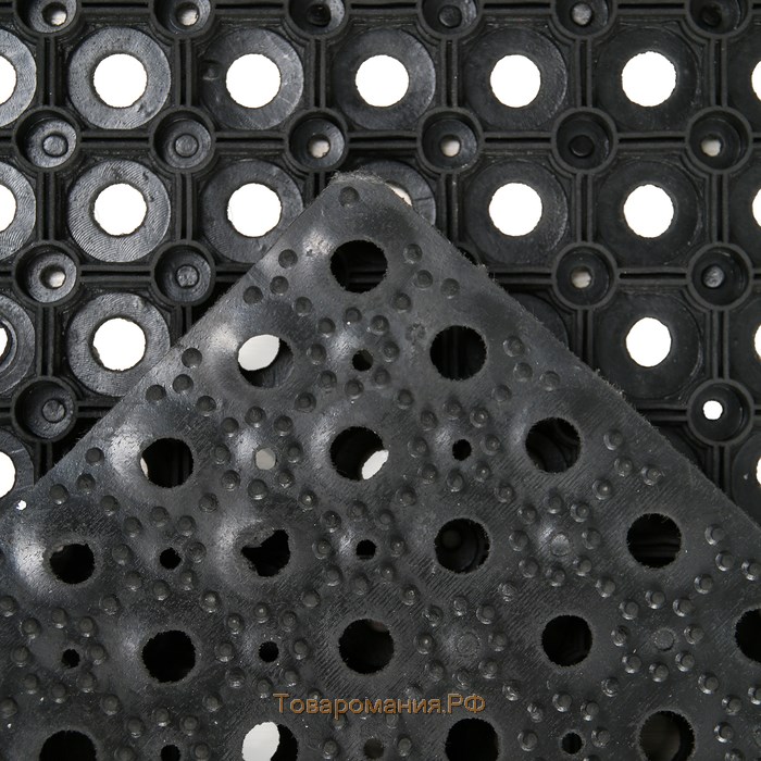 Коврик ячеистый грязесборный, 80×120×1,6 см, цвет чёрный