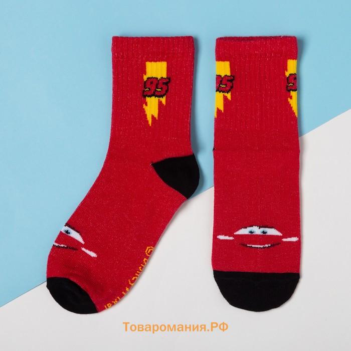 Набор носков "Тачки" 2 пары, красный, 18-20 см
