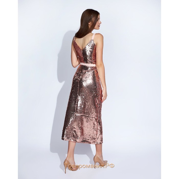 Платье женское MINAKU, цвет розовое золото, размер 44