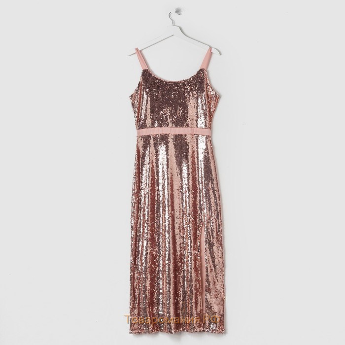 Платье женское MINAKU, цвет розовое золото, размер 44