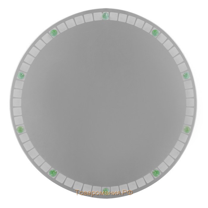 Зеркало «Одуванчики», с пескоструйной графикой и фьюзингом, настенное, D=50 см МИКС