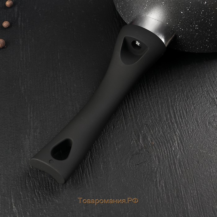Ковш «Eco.Black» 16 см, с антипригарным покрытием, ручка soft-touch, индукционное дно