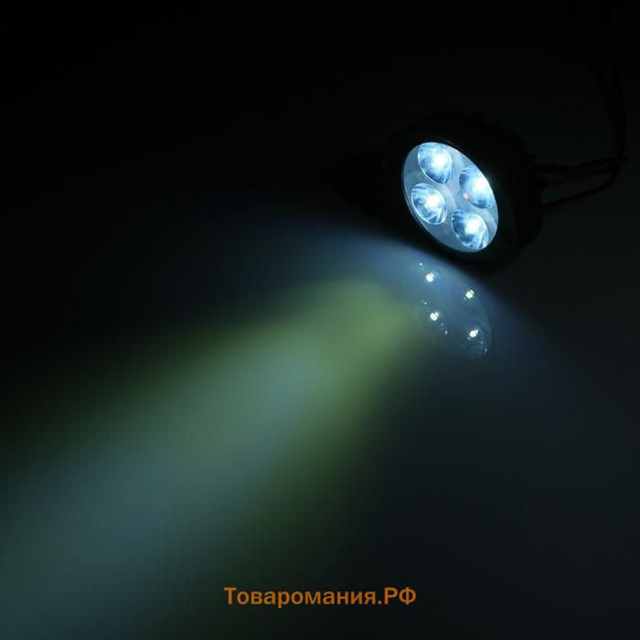 Фарасветодиоднаядлямототехники, 4LED,IP67, 12Вт,направленныйсвет