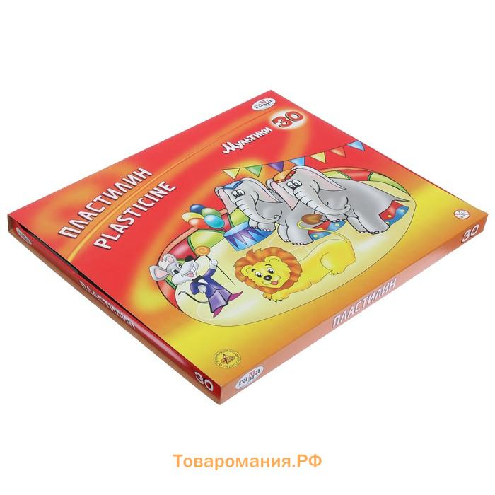 Пластилин 30 цветов 600 г, Гамма "Мультики", со стеком, картонная упаковка 210119_04