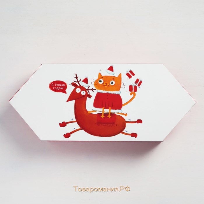 Сборная коробка-конфета «Новогодние шалости», 14 × 22 × 8 см