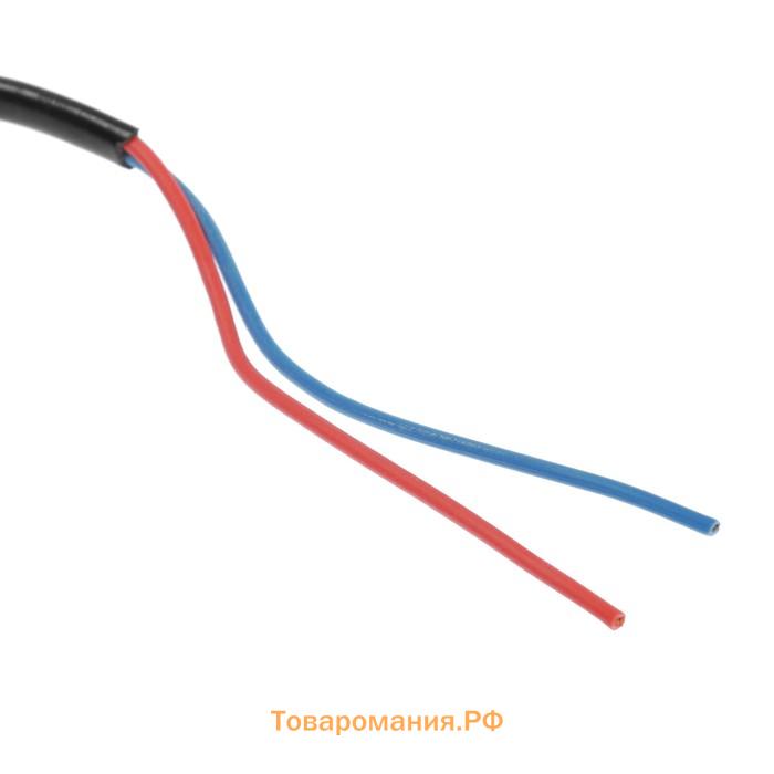 Шнур сетевой с вилкой, 1,5 м, ШВВП 2 х 0.5 мм2, черный