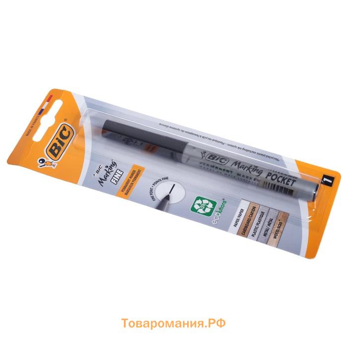 Маркер перманентный, BIC "Marking Fine", узел 1.1 мм, черный