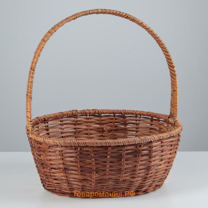 Корзина плетеная, 34×27×13/39 см, лоза, кукуруза