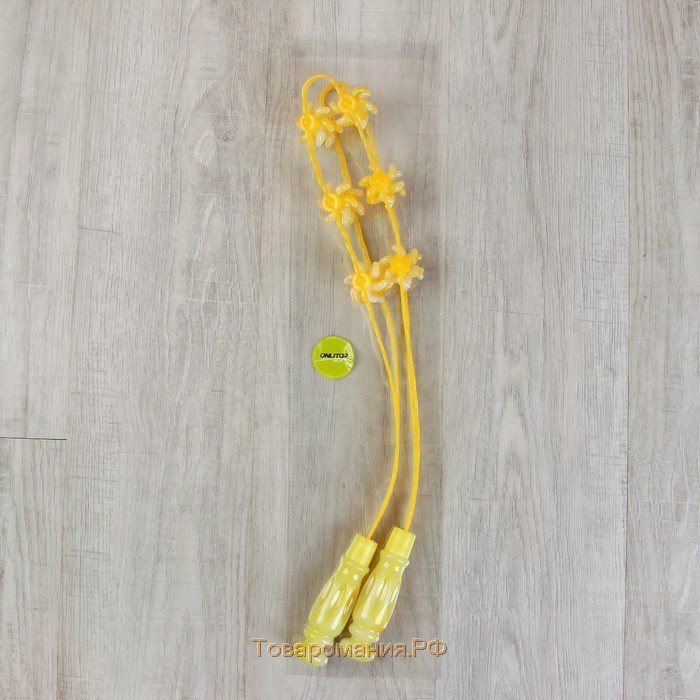Массажёр-лента для спины, 6 звеньев, с шипами, 98 × 5 × 4 см, цвет жёлтый