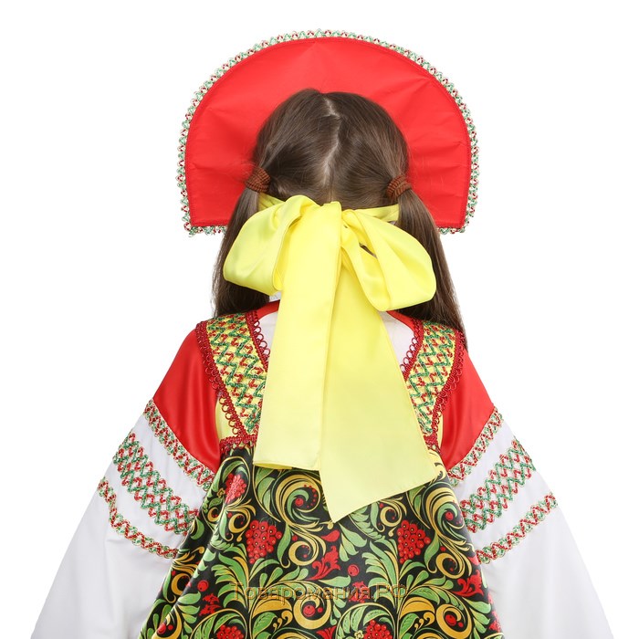 Русский народный костюм «Рябинушка» для девочки, р. 32, рост 122-128 см