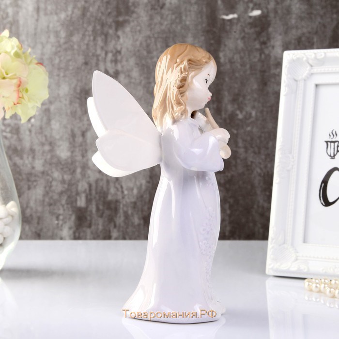 Сувенир керамика "Девочка-ангел с музыкальным инструментом" МИКС 16,5х11х6,5 см