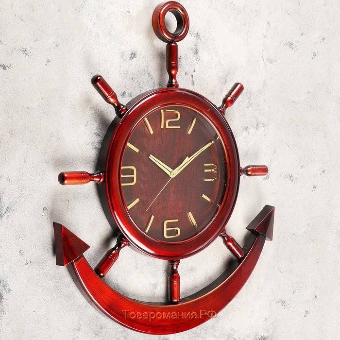 Часы настенные, серия: Море, "Скарен", 61х75 см, дискретный ход
