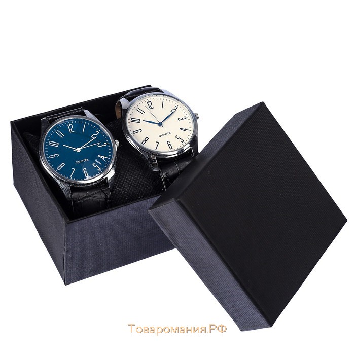 Подарочный набор унисекс "Инь и Ян", часы наручные - 2 шт