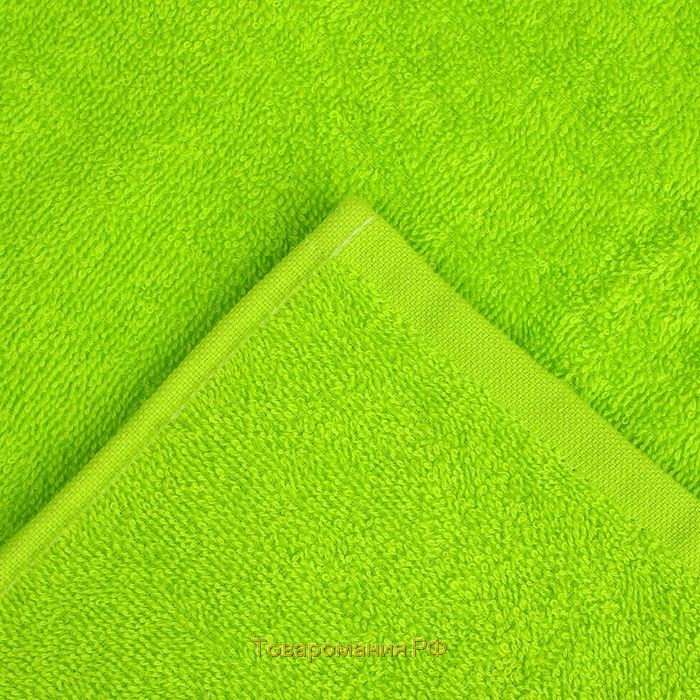Полотенце махровое Экономь и Я 50х90 см, цв. ярко-зелёный, 320 г/м²