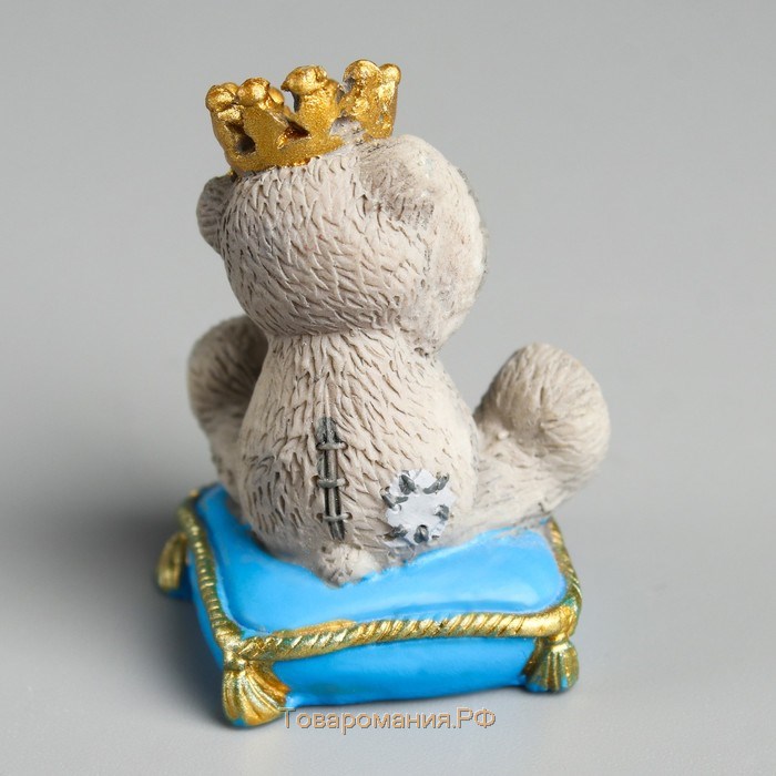 Сувенир полистоун "Медвежонок Me to you на подушке - Маленький принц" 4,5 см