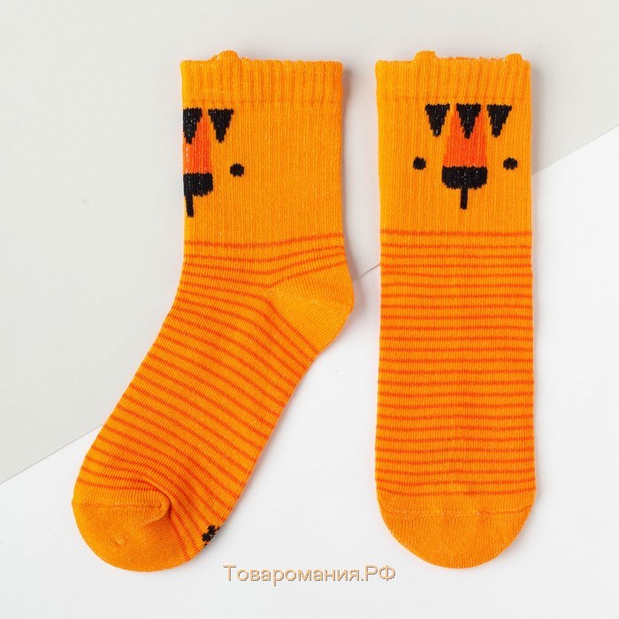 Носки детские KAFTAN «Тигр», размер 18-20, цвет оранжевый