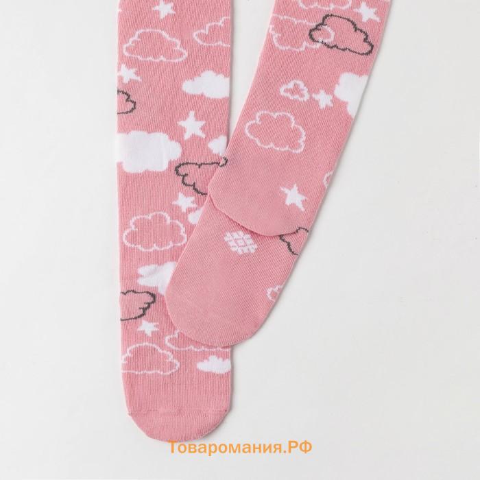 Колготки детские KAFTAN "Облачка" 104-110 см, розовый