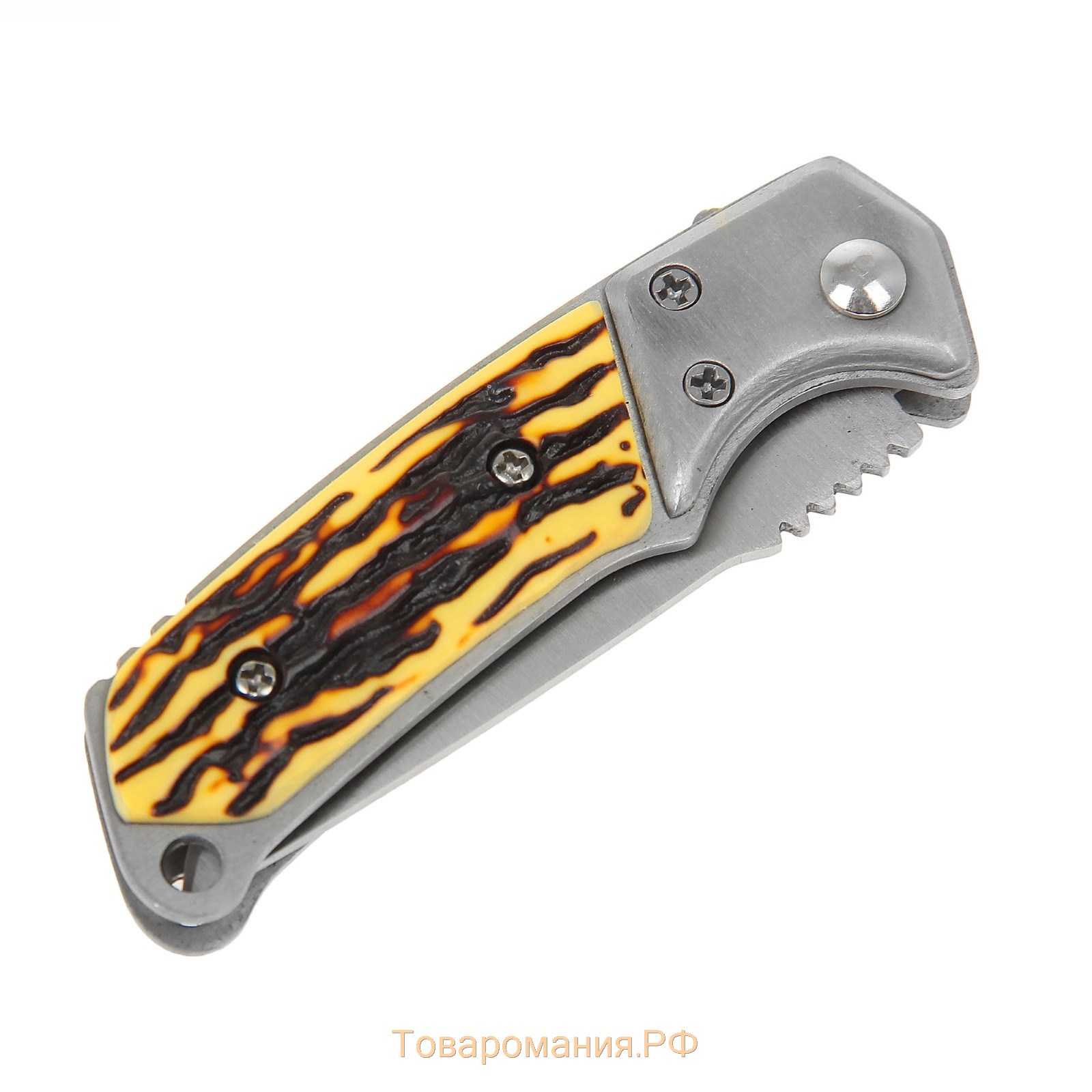 Нож складной полуавтоматический "Пескарь", клинок 6см, слон. кость