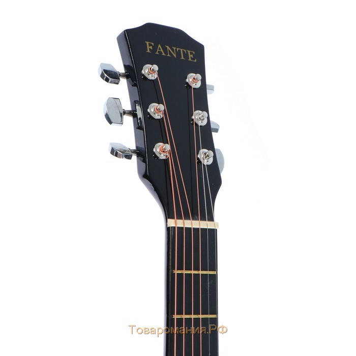 Акустическая гитара Fante FT-D38-BK, с вырезом, черная