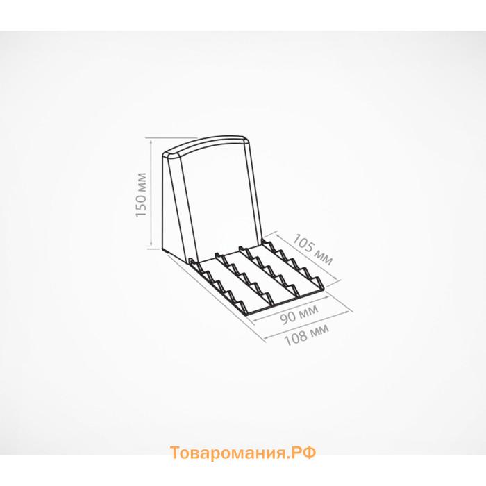 Большая пластиковая задняя опора с магнитной основой BACK-×L-ТМ, 108×105×140 мм, прозрачная