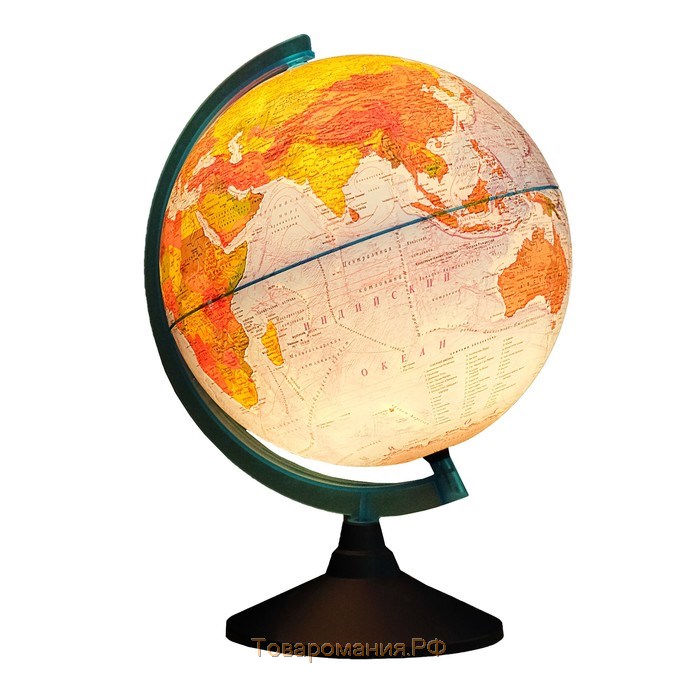 Глобус физико-политический "Глобен", интерактивный, диаметр 250 мм, с подсветкой, с очками