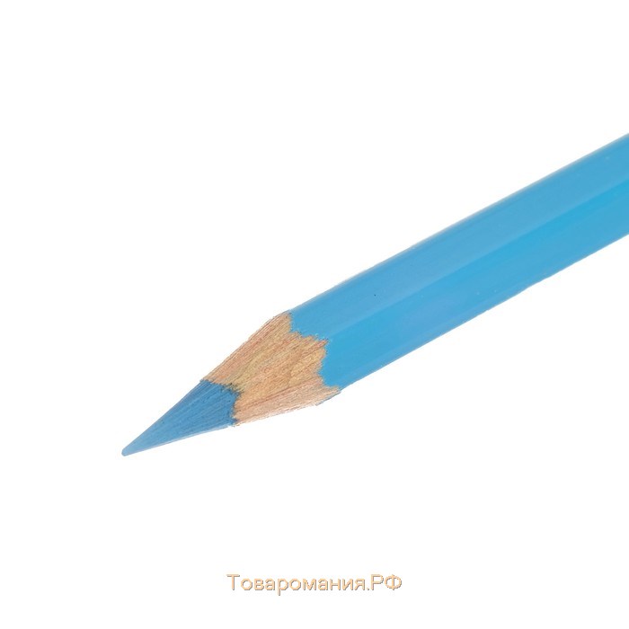 Карандаш акварельный Koh-I-Noor Mondeluz 3720/018, синий светлый, 175 мм, грифель 3.8 мм, ЦЕНА ЗА 1 ШТ