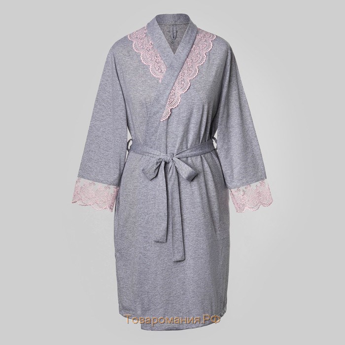 Подарочный набор KAFTAN, полотенце 30*60, халат р.L (46-48), серый
