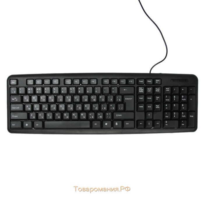 Клавиатура Defender #1 HB-420 RU, проводная, мембранная, 107 клавиш, USB, 1.5 м, черная