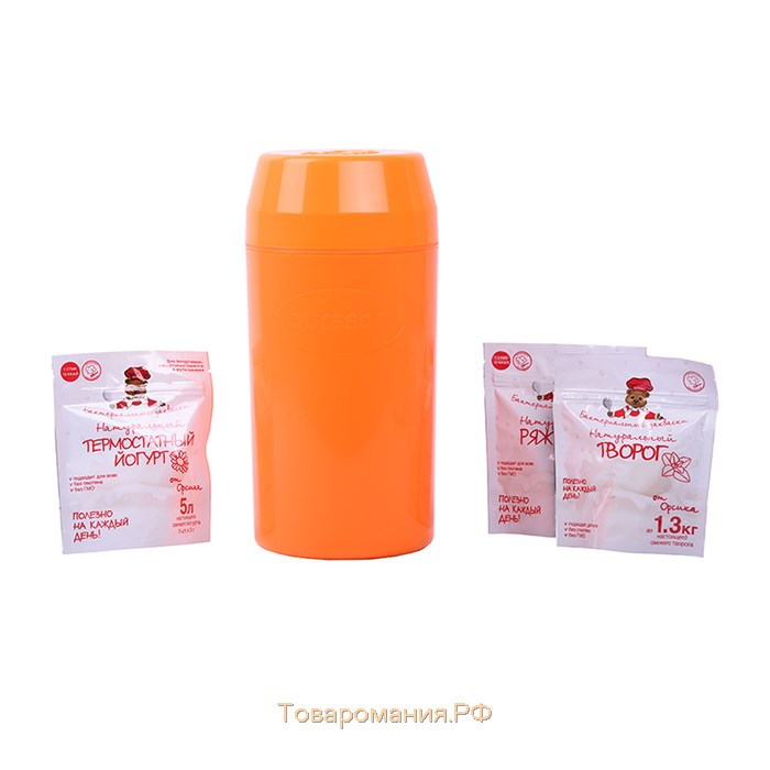 Йогуртница-термос Oursson, 1 л, оранжевый