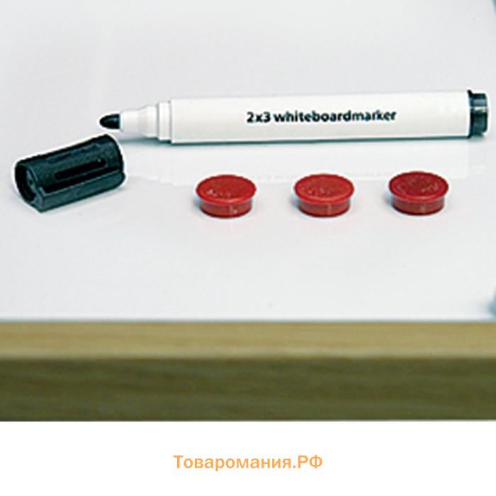 Доска магнитно-маркерная 45 х 60 см "2х3" OFFICE, в коричневой МДФ рамке