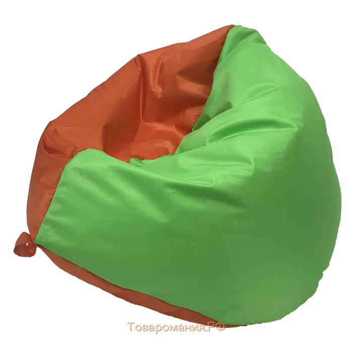 Кресло-мешок «Кроха», ширина 70 см, высота 80 см, цвет салатово-оранжевый, плащёвка