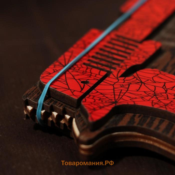 Сувенир деревянный «Резинкострел, красный гранит» + 4 резинки