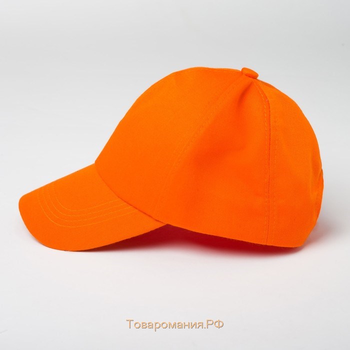 Бейсболка однотонная MINAKU, размер 58, цвет оранжевый