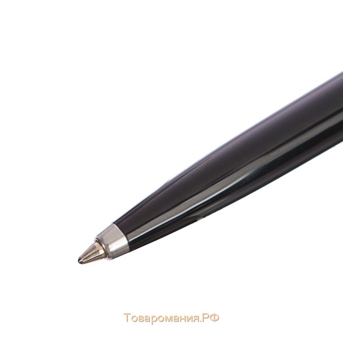 Ручка шариковая Parker Jotter K60 Black M, корпус из нержавеющей стали, синие чернила