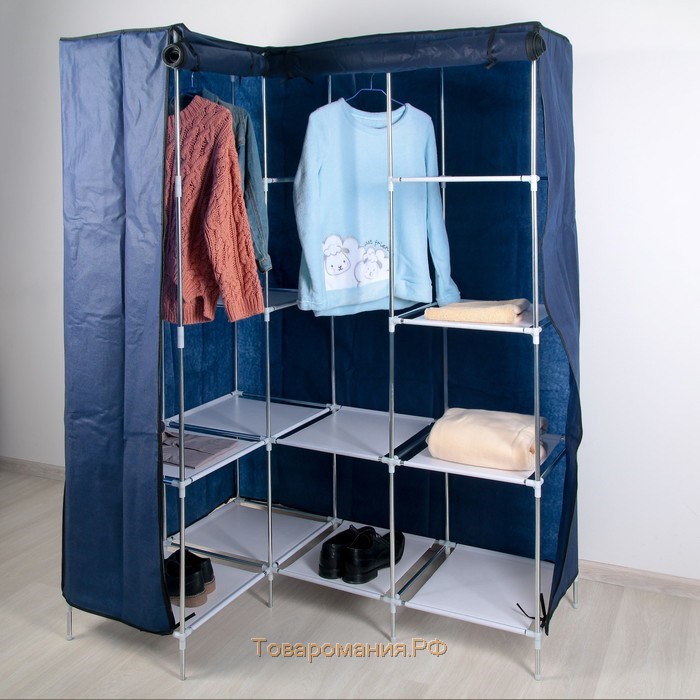 Шкаф для одежды уголовой «Рид», 88×45×173 см, цвет синий