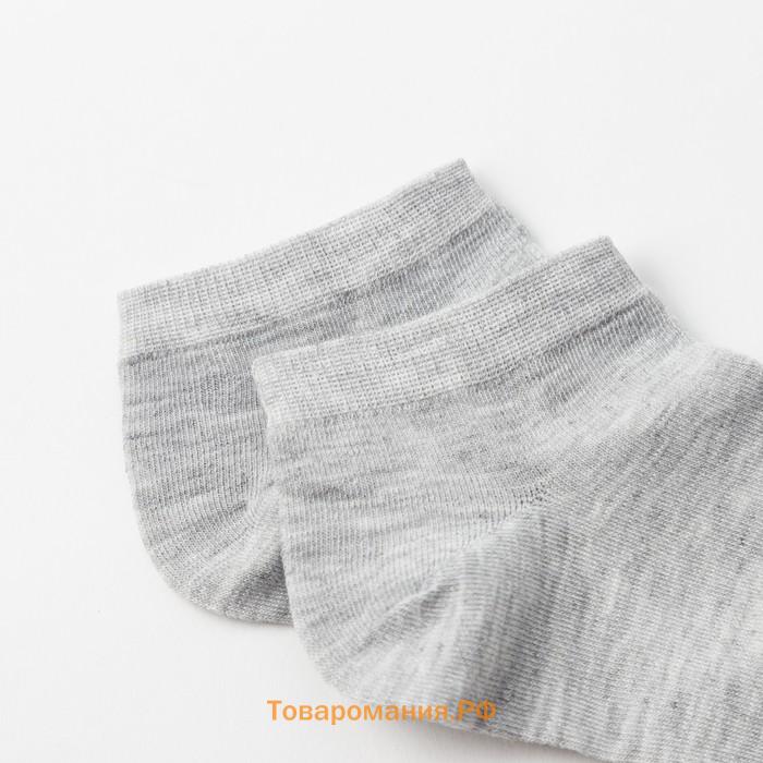 Носки мужские укороченные MINAKU «Бамбук», цвет серый, размер 40-41 (27 см)