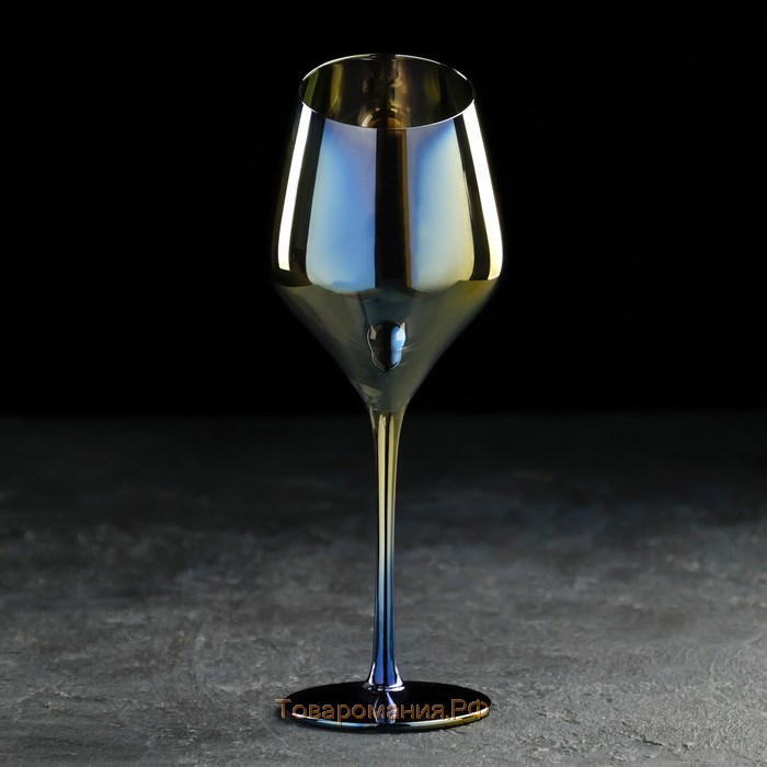 Бокал для вина «Иллюзия», 450 мл, 9,5×25 см, цвет хамелеон