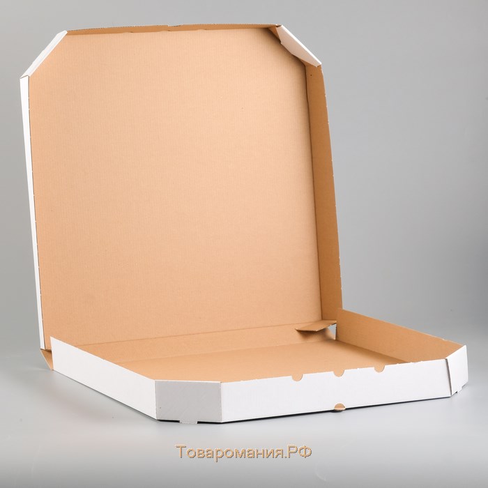 Коробка для пиццы, белая, 42 х 42 х 4,5 см