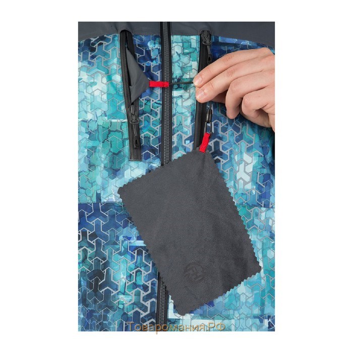 Куртка Gale, цвет серый с голубым принтом, размер 2XL