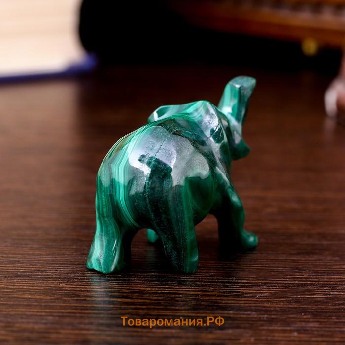 Сувенир "Слон", натуральный малахит