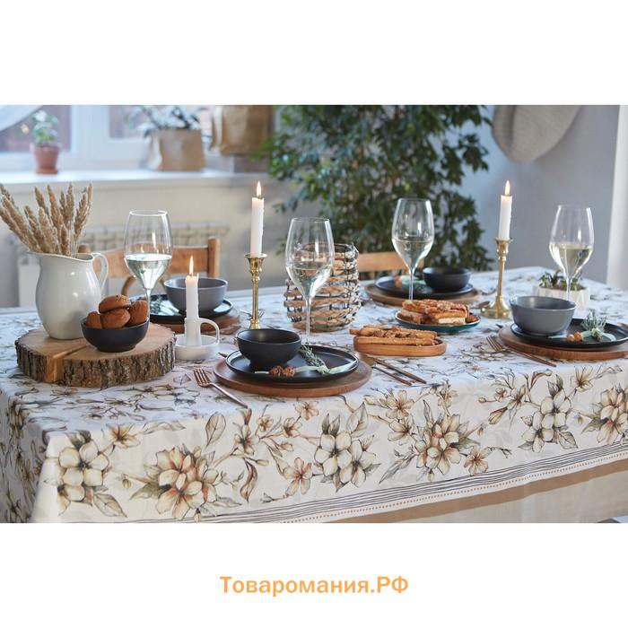 Скатерть "" Floral mood 220х147 см, 100 % хлопок, репс 210 гр/м2