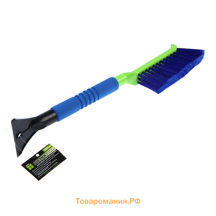 Щетка сметка, со скребком, "Oktan", мягкая ручка, 42.5 см, МИКС